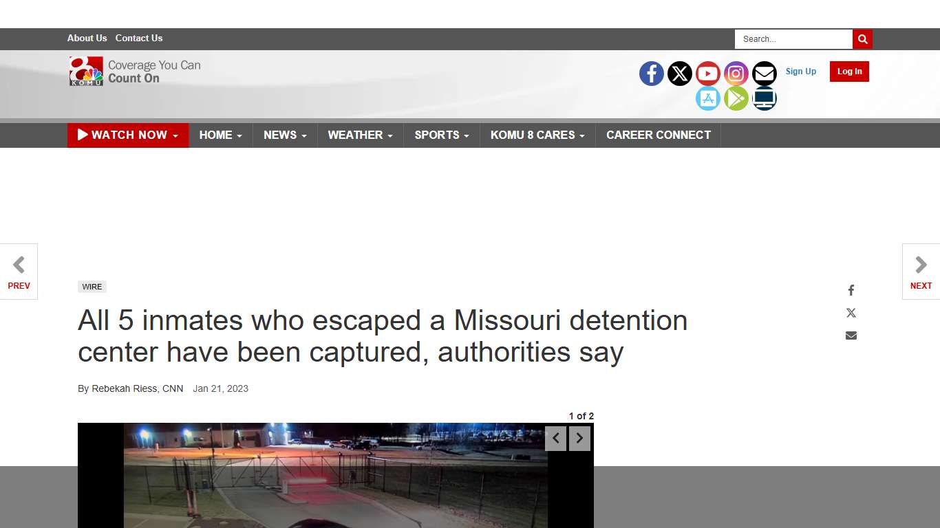 All 5 inmates who escaped a Missouri detention center have been captured, authorities say | State News | komu.com