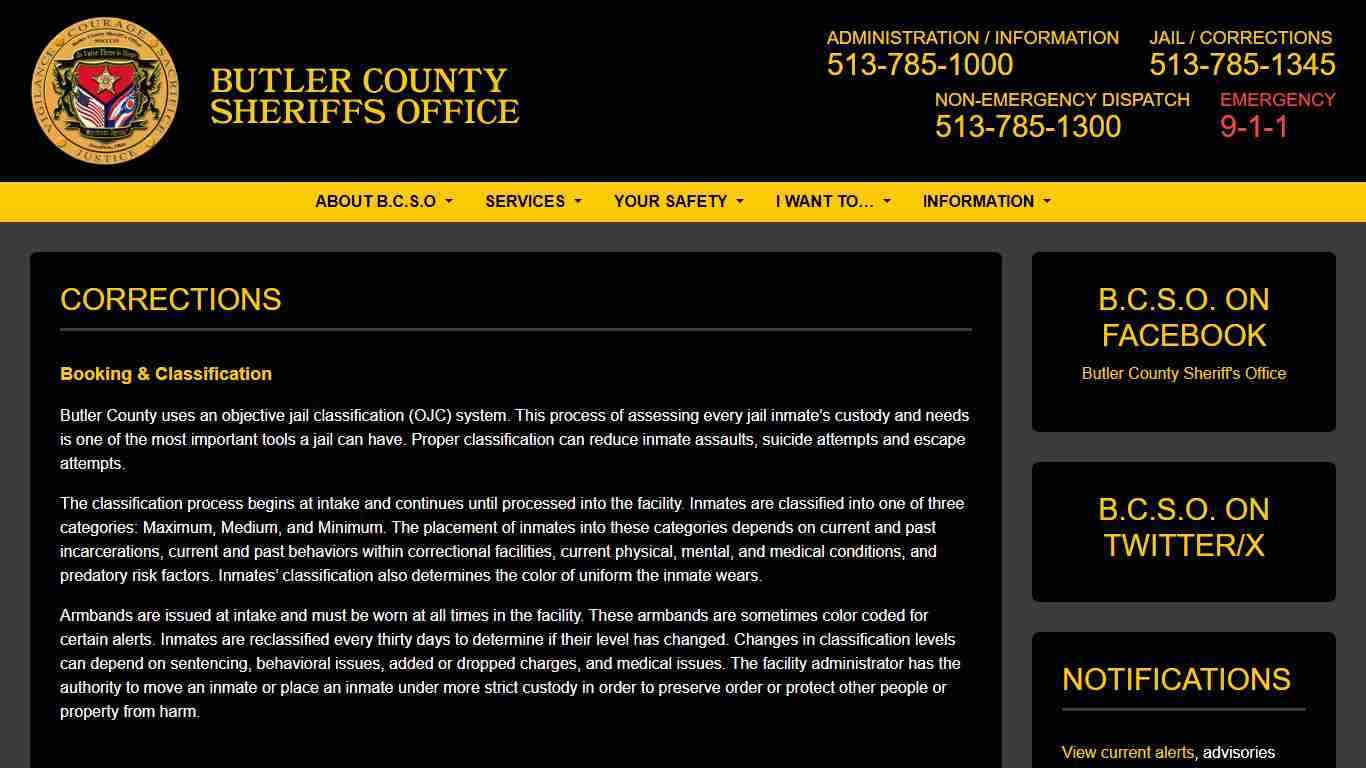 Jail Facilities | Butler County Sheriff’s Office